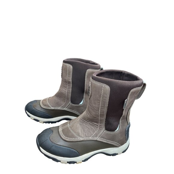 L.L. Bean Tex 2.5 Womans Brown Black Waterproof Winter Boots Sz 7.5M SKU 9402 - Picture 3 of 14